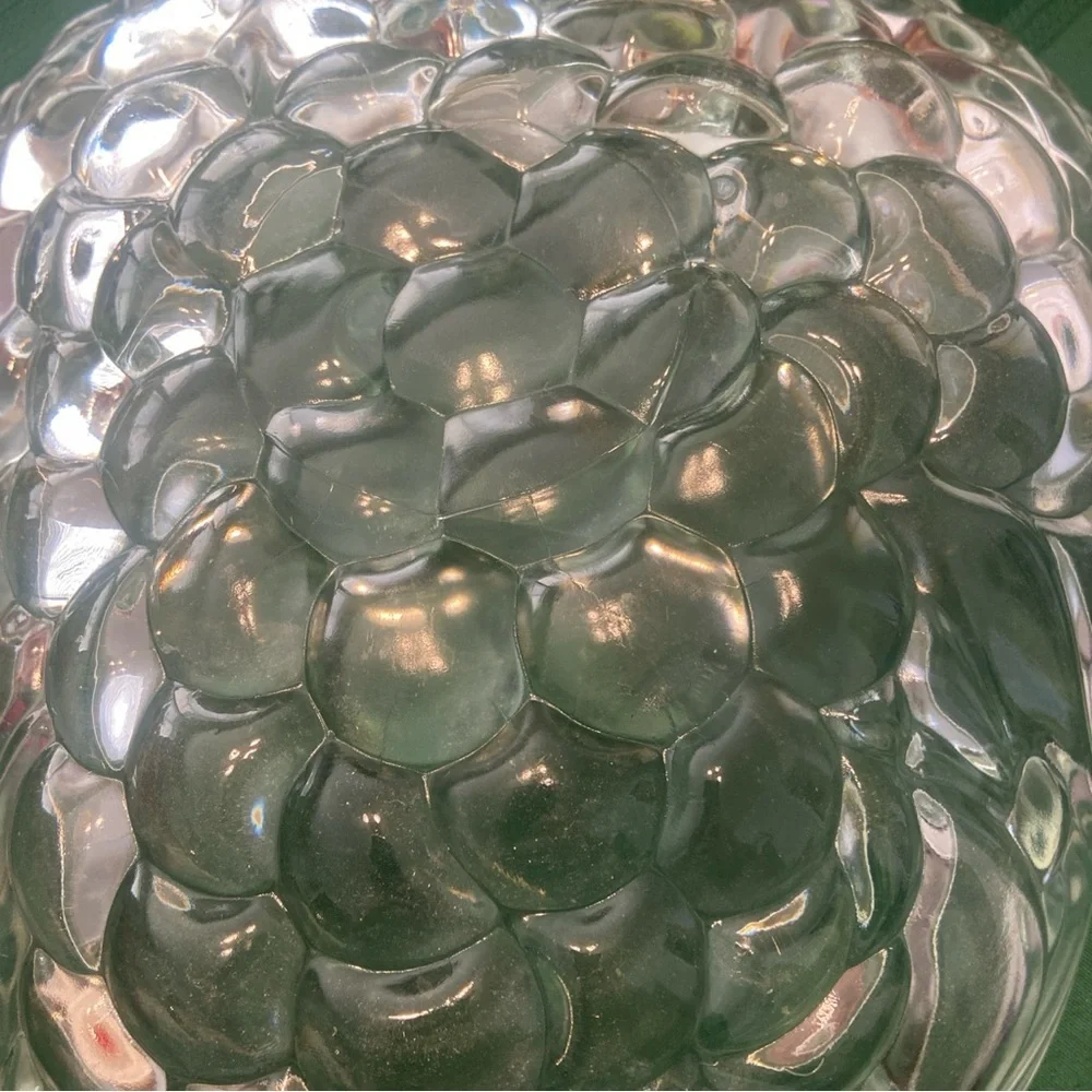 Strawberry shaped glass serving bowl